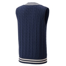 Yonex vest sweater with V-neck in indigo blue for boys