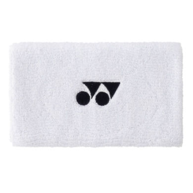 Yonex Sweatband Wrist Jumbo Logo Center 14x8cm white 1 piece