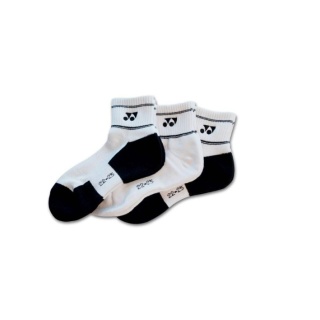Yonex Sports Socks Ankle Indoor White/Black Men - 3 Pairs