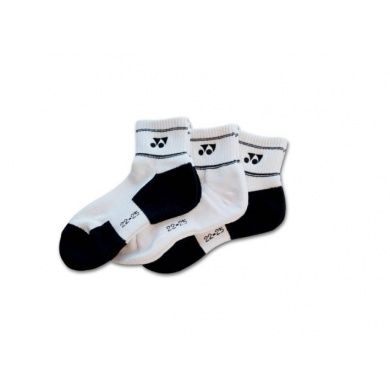 Yonex Sports Socks Ankle Indoor White/Black Men - 3 Pairs