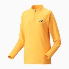 Yonex Tennis Long Sleeve Shirt 1/2 Zip Club Team Yellow Ladies