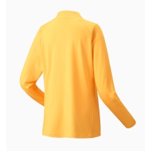 Yonex Tennis Long Sleeve Shirt 1/2 Zip Club Team Yellow Ladies