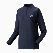 Yonex Tennis Long Sleeve Shirt 1/2 Zip Club Team Navy Blue Ladies