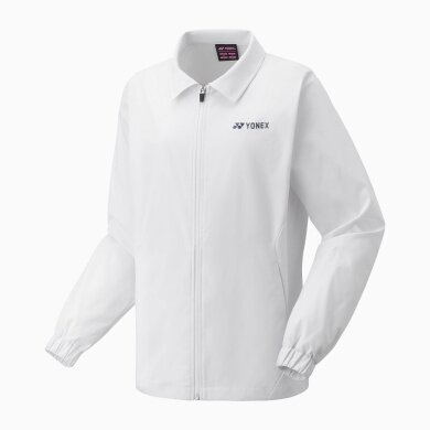Yonex Training Jacket Warm-Up Suit Jacket with Collar Club Team 2025 White Ladies