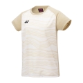 Yonex Sport T-shirt Crew Neck Club Team YM0050 (100% Polyester) 2025 beige Ladies