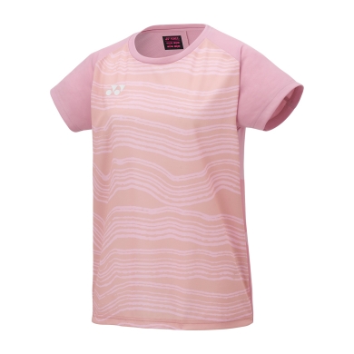 Yonex Sport T-shirt Crew Neck Club Team YM0050 (100% Polyester) 2025 smoke pink Ladies