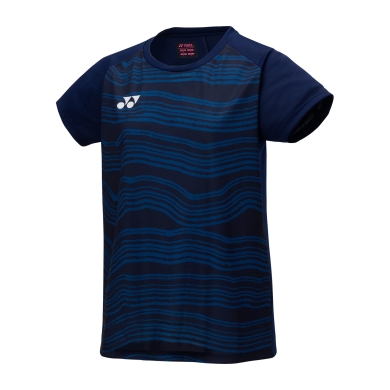Yonex Sports T-shirt Crew Neck Club Team YM0050 (100% Polyester) 2025 navy blue Ladies