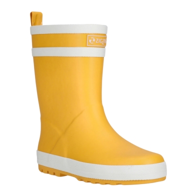 Zigzag Wellington Boots Hurricane Kids gold yellow Children