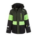 Zigzag Winter Ski Jacket Taylora W-PRO 15,000 (4-way stretch, waterproof, windproof) black/lime/green children