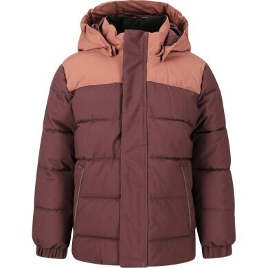 Zigzag Esra Puffer Jacket (waterproof, windproof, warmly padded) burgundy children