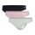 adidas underwear slip thong (perfect fit) pink/black/grey ladies - 3 pieces