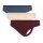 adidas underwear slip thong (perfect fit) blue/red/natural ladies - 3 pieces
