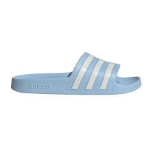 adidas swimming shoes Adilette Aqua 3-Stripes (Cloudfoam footbed, pre-shaped EVA strap) light blue - 1 pair