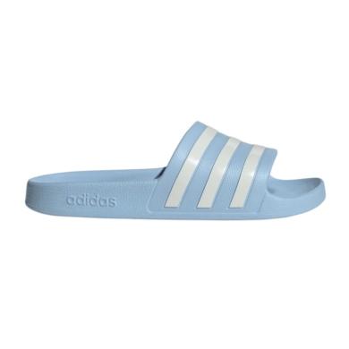 adidas swimming shoes Adilette Aqua 3-Stripes (Cloudfoam footbed, pre-shaped EVA strap) light blue - 1 pair