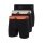 adidas underwear boxershorts briefs active flex cotton assorted black/grey/orange men's - 3 pieces