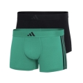 adidas underwear boxershorts low rise trunk black/green - 2 pieces