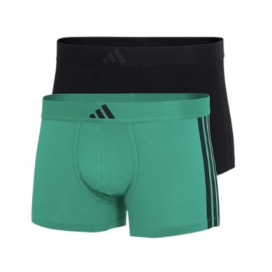 adidas underwear boxershorts low rise trunk black/green - 2 pieces