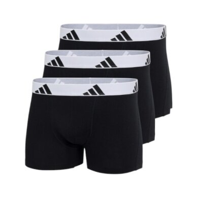 adidas underwear boxershorts trunk active flex cotton black/white men's - 3 pieces