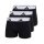 adidas underwear boxershorts trunk active flex cotton black/white men's - 3 pieces