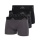 adidas underwear boxershorts trunk active flex cotton black/grey men's - 3 pieces