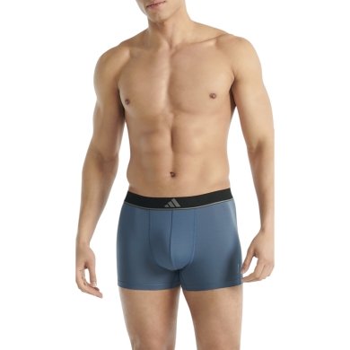 adidas underwear boxer shorts trunk Climacool Active Micro Flex Eco blue/olive green/black men's - 3 pieces