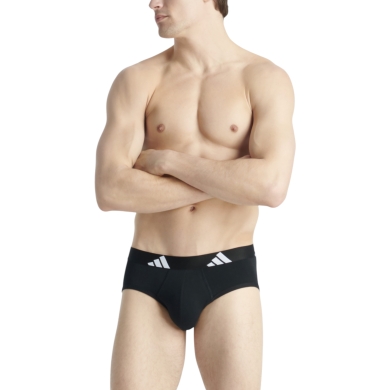 adidas Underwear Slip Brief Active Flex Cotton - black - 3 pieces