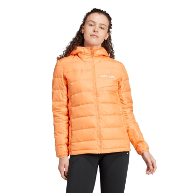 adidas Terrex Multi Light Hooded Down Jacket orange ladies
