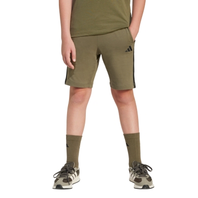 adidas Essentials Training Shorts (Cotton) olive green boys