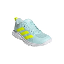 adidas Indoor Court Shoes Court Team Bounce 2 mint blue/yellow ladies