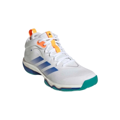 adidas Indoor Court Shoes CrazyFlight Mid 7 white/blue/orange men's