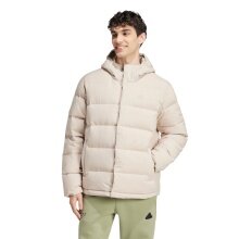 adidas Helionic Hooded Winter Down Jacket (wind and water-repellent) beige men's