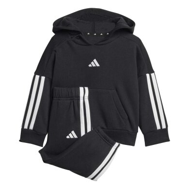 adidas Essentials Jogging Suit (Cotton Blend) black/white toddlers