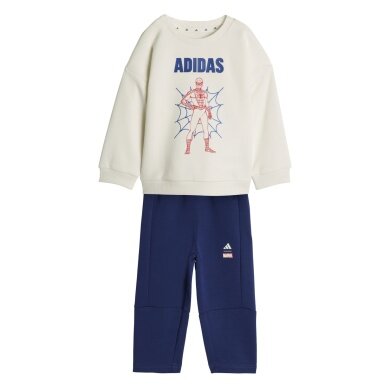 adidas tracksuit Marvel Spider-Man (cotton blend) white/blue toddlers