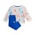 adidas Seasonal Essentials Adiraptor French Terry Tracksuit off-white/royal blue toddlers