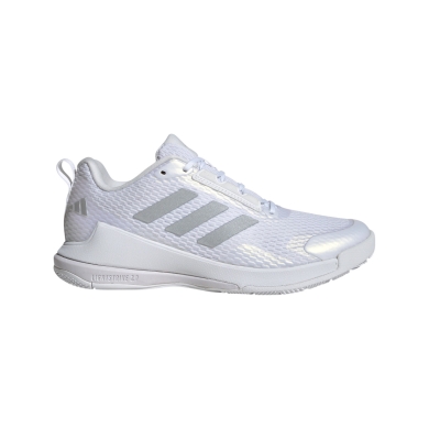 adidas indoor court shoes Novaflight 2 white/silver ladies