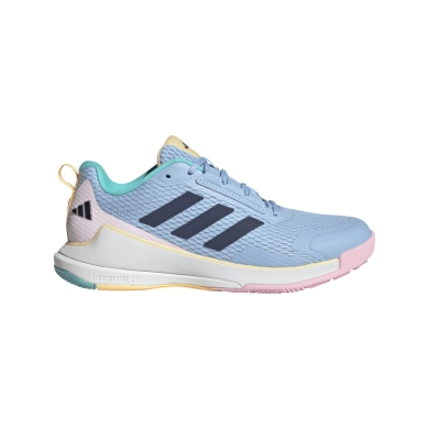 adidas indoor court shoes Novaflight 2 light blue/pink ladies