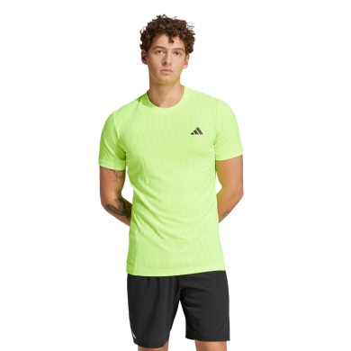 adidas Tennis T-shirt Climacool+ Airchill Freelift (slim fit, optimal freedom of movement) lime green men's