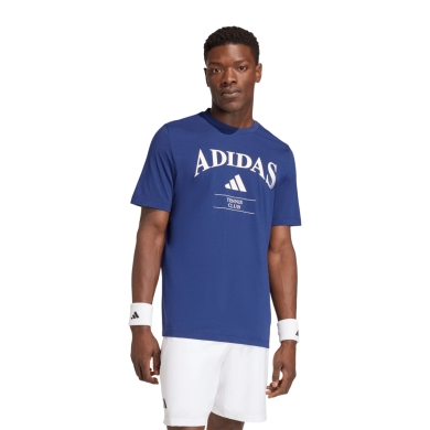 adidas Tennis T-shirt Heritage Graphic (Retro Look) dark blue Men's