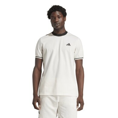 adidas Tennis T-shirt Heritage Tee white/beige men's