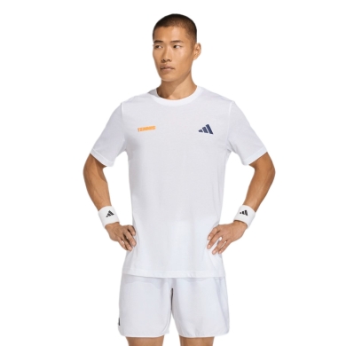 adidas Tennis T-shirt Hot Egg Graphic (Cotton Blend) white Men's