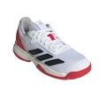 adidas Courtflash Allcourt 2025 tennis shoes white/red boys