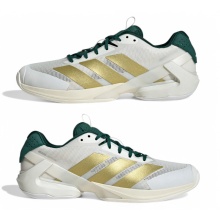 adidas tennis shoes adizero Ubersonic 5 Allcourt/lightweight white/green/gold men's