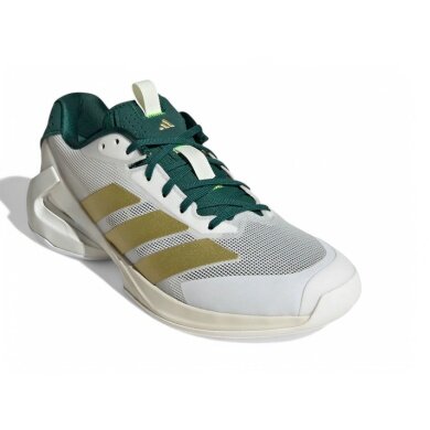 adidas tennis shoes adizero Ubersonic 5 Allcourt/lightweight white/green/gold men's