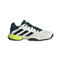 adidas tennis shoes Barricade Allcourt 2025 white/dark green children