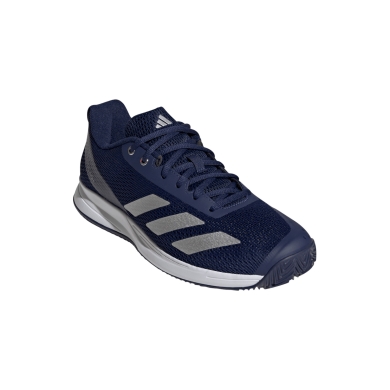 adidas Courtflash Speed 2 tennis shoes navy blue/white/silver men's