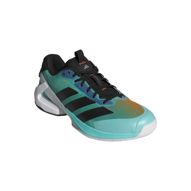 adidas tennis shoes adizero Ubersonic 5 Allcourt/lightweight turquoise/black/orange men's