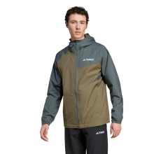 adidas Terrex Multi 2L RAIN.RDY Rain Jacket (waterproof, breathable) grey/brown men's