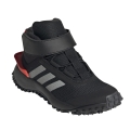 adidas Trail Running Shoes Fortatrail EL (Leisure, All Terrain, Velcro) black/silver/red Kids