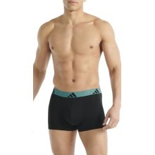 adidas underwear boxershorts trunk active flex cotton black/green/blue men's - 3 pieces