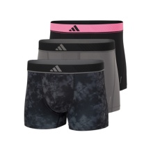adidas underwear boxershorts trunk Climacool Active Micro Flex Eco black/grey/pink men's - 3 pieces